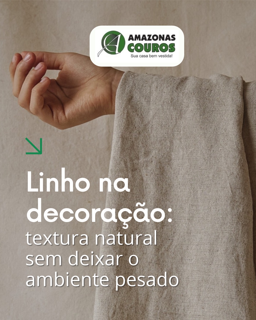 Textura nobre e acolhedora de tecido Linho para decoração de estofados